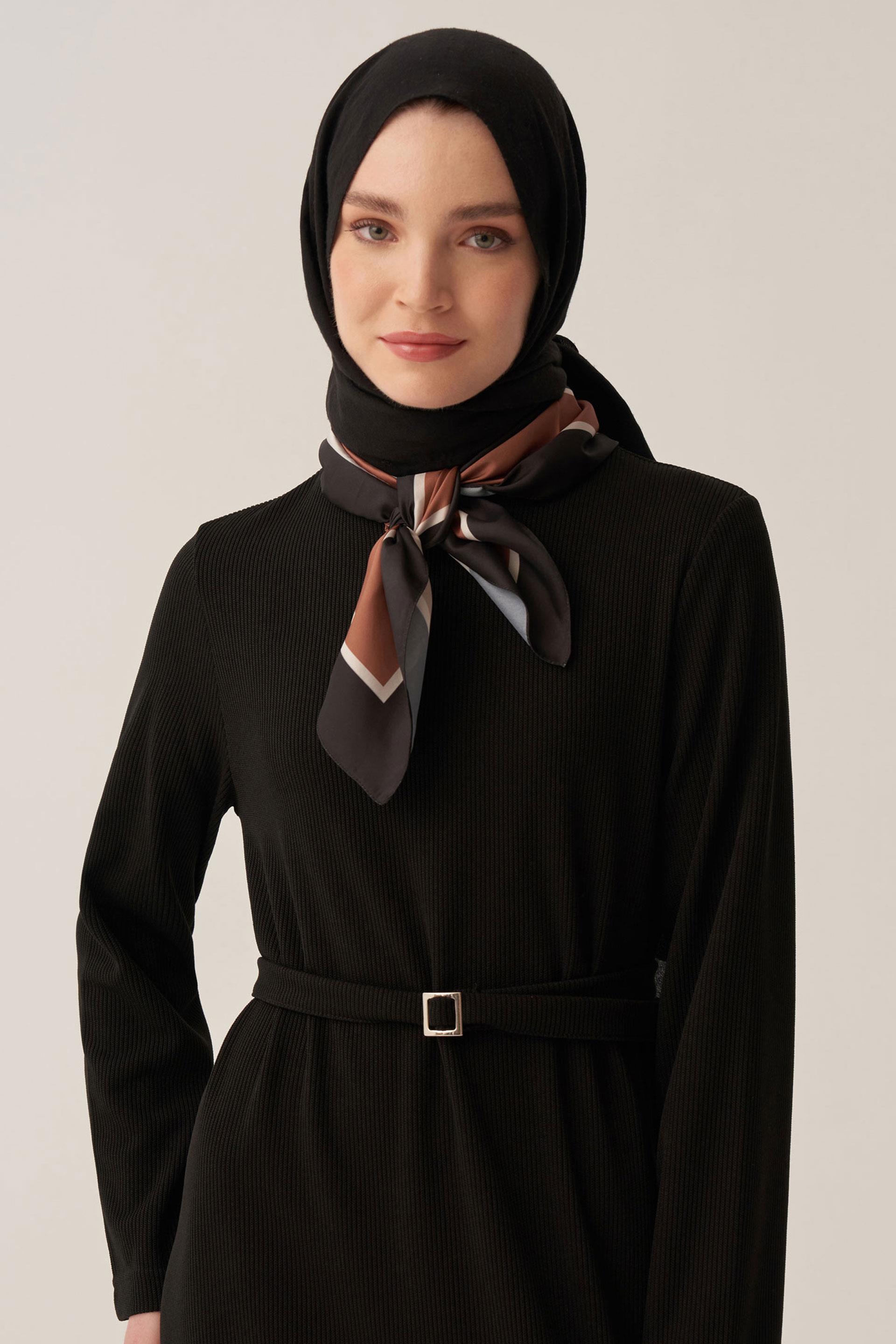 Camel-Desenli Çok Kullanımlı Fular