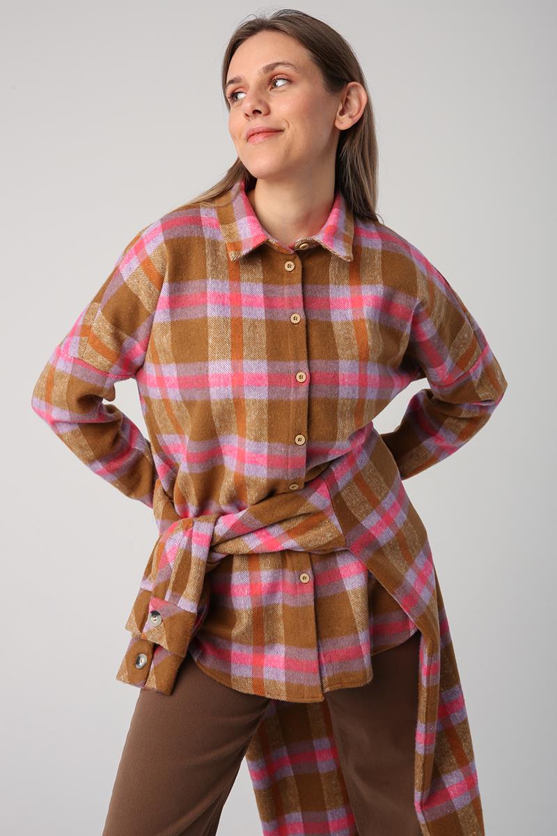 Oversize Oduncu Gömlek Tunik