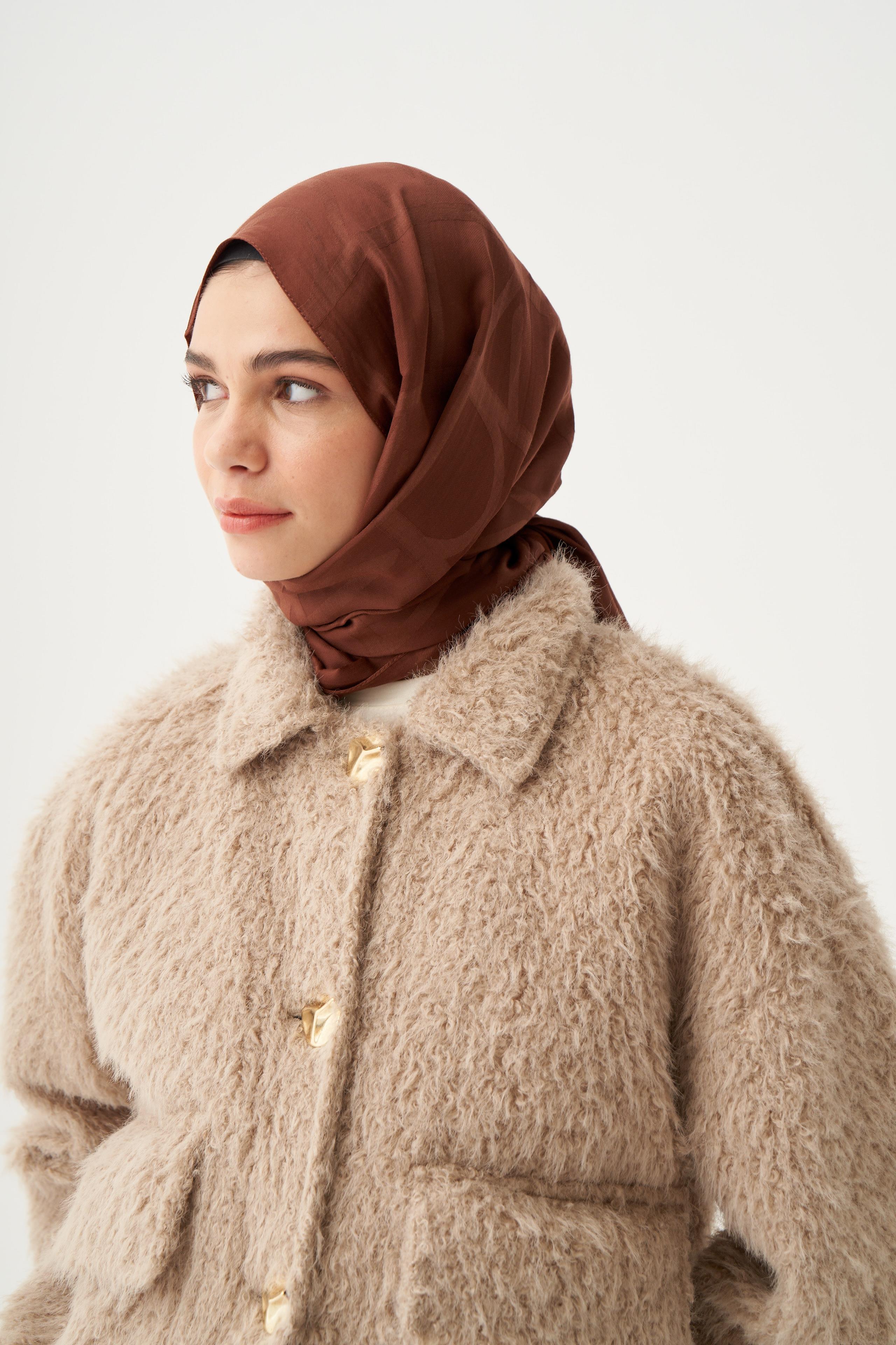 Çikolata Kahve-Modal Pamuklu Şal