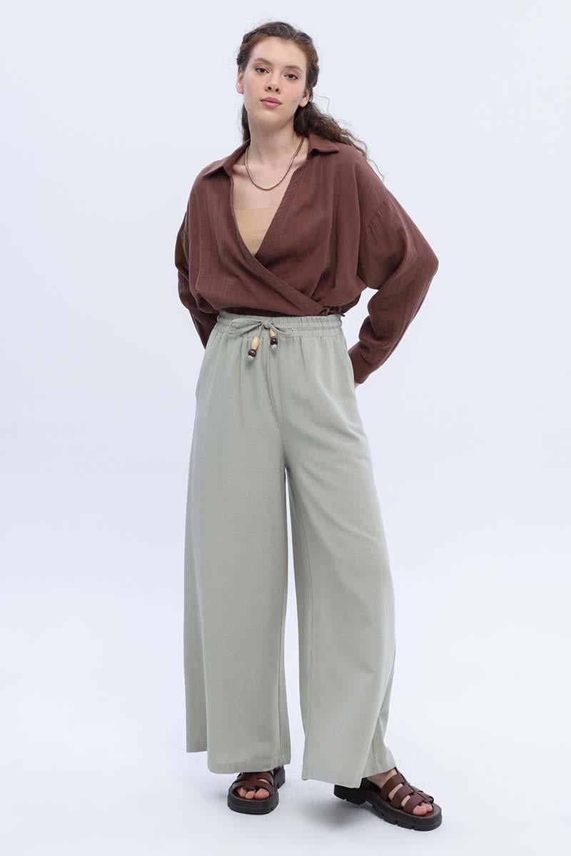 Wide Leg Linen Trousers