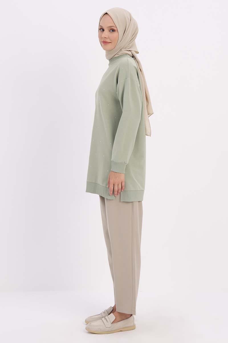 Taşlı Sweat Tunik