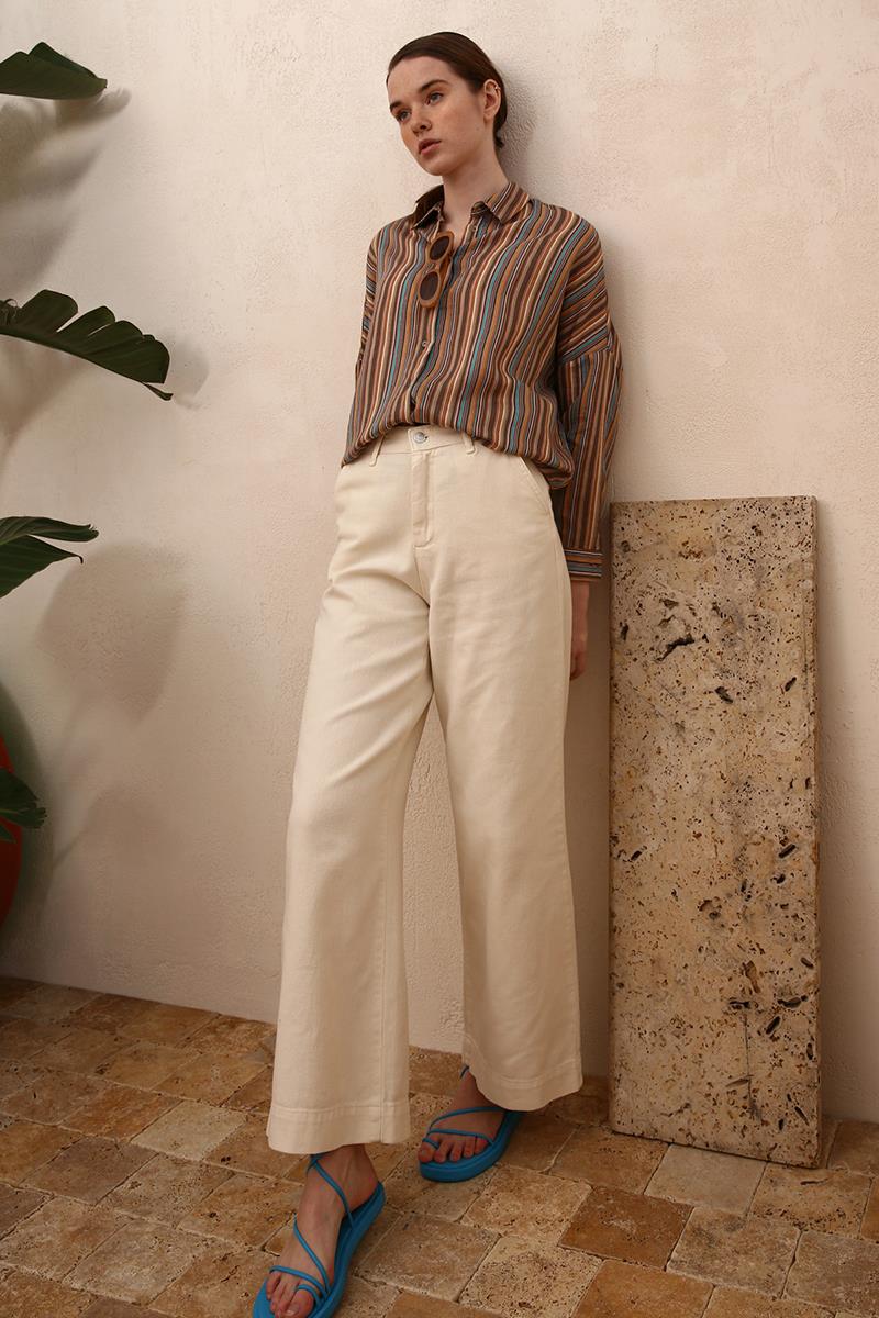 100% Cotton Wide Leg Pants