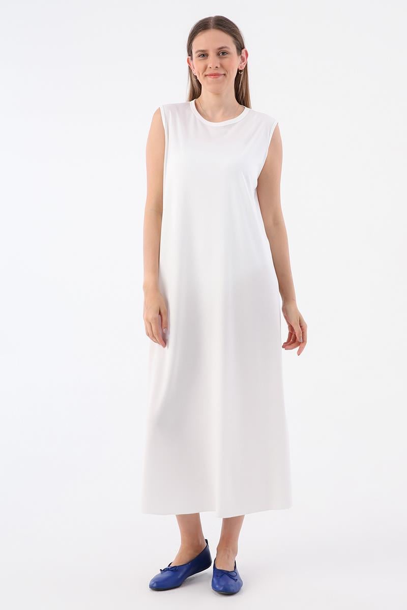 Ekru-Basic Elbise Astarı