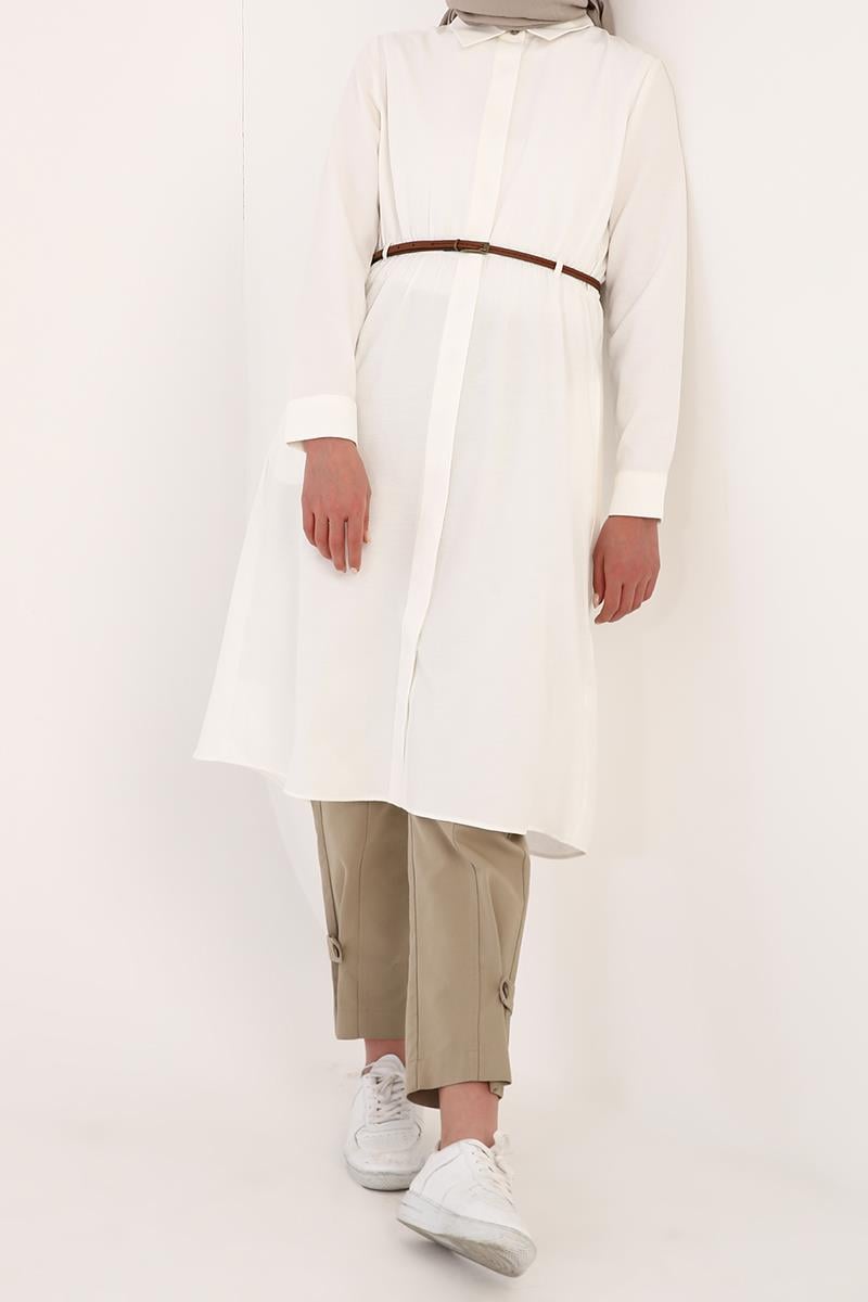 Long Shirt Tunic With Belt