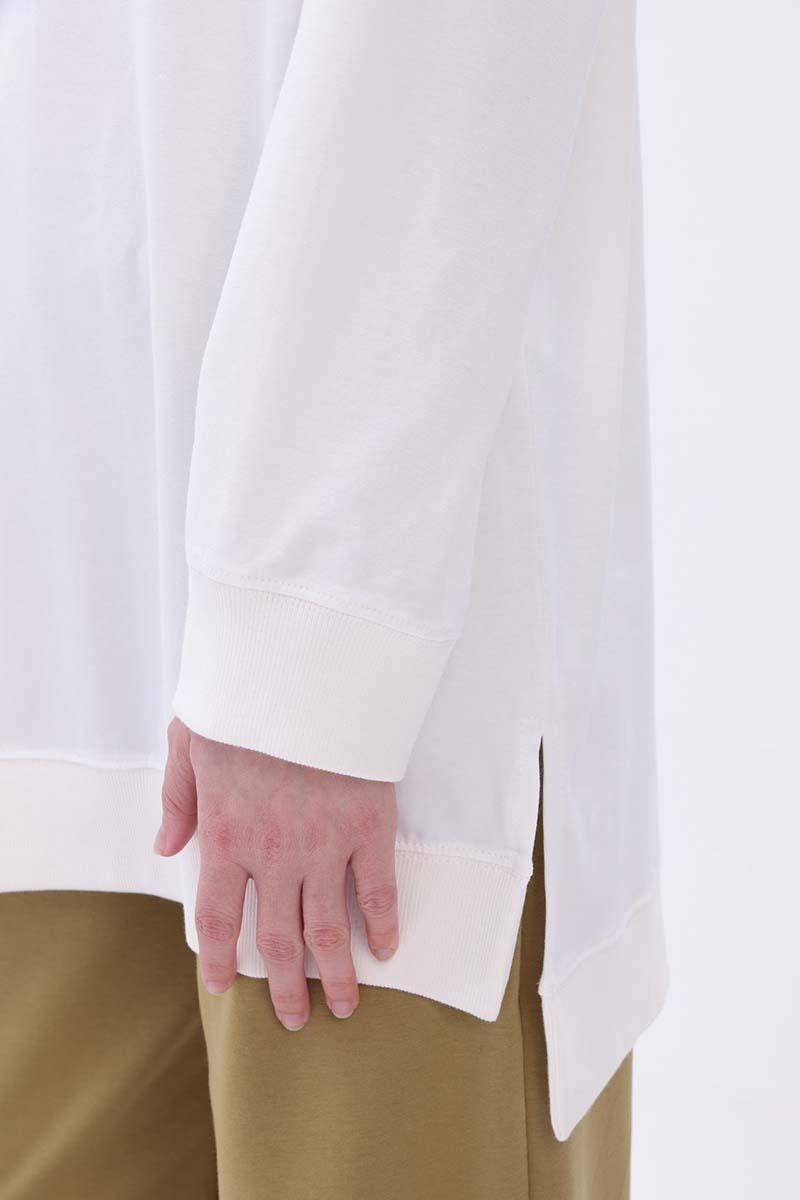 Cotton Sweat Tunic with Slit Detail