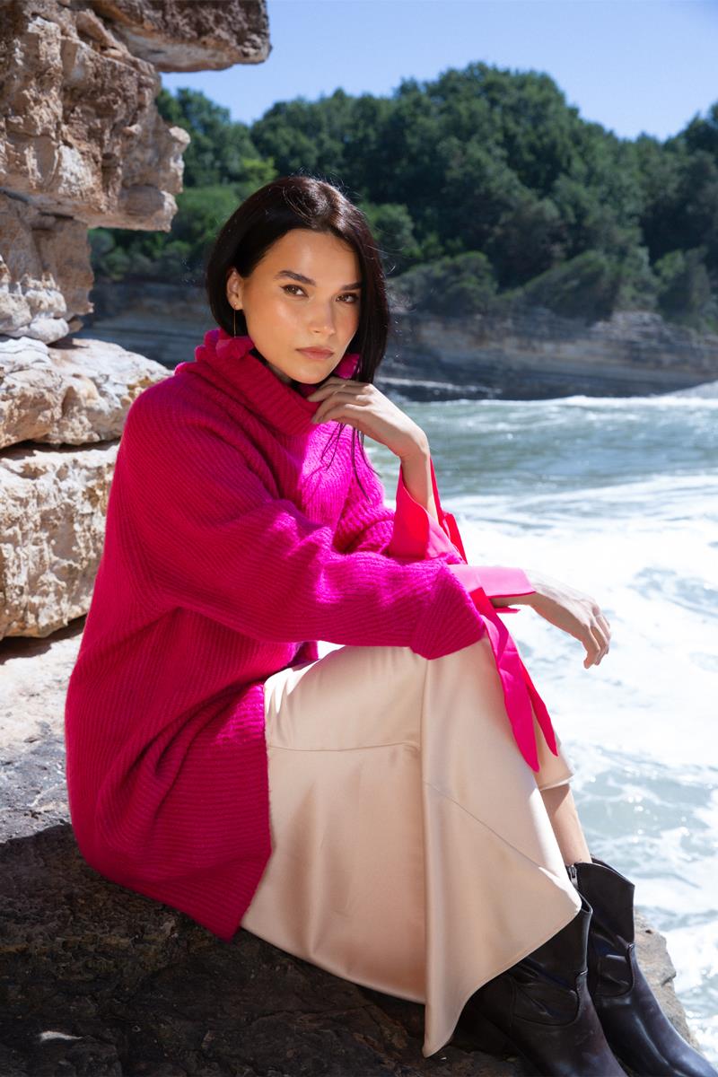 Balıkçı Yaka Reglan Kol Triko Tunik