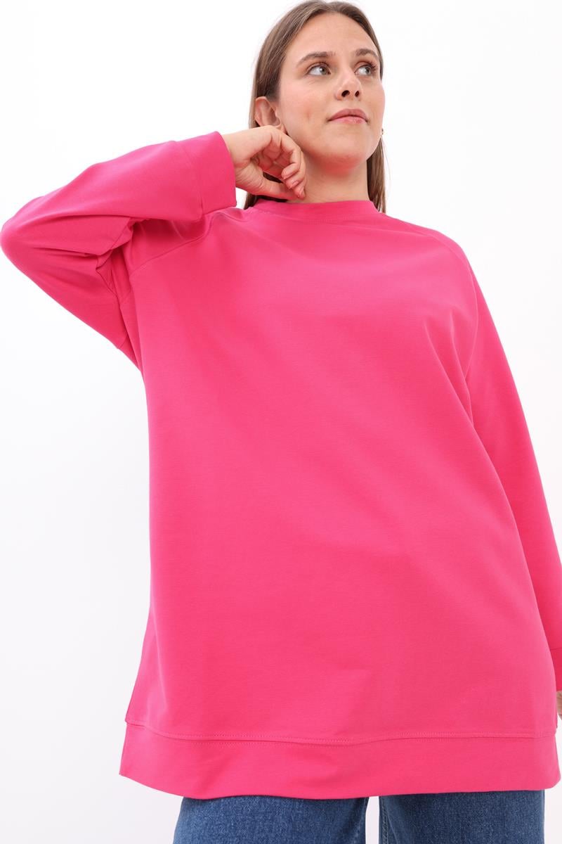 Bisiklet Yaka Reglan Kol Sweatshirt