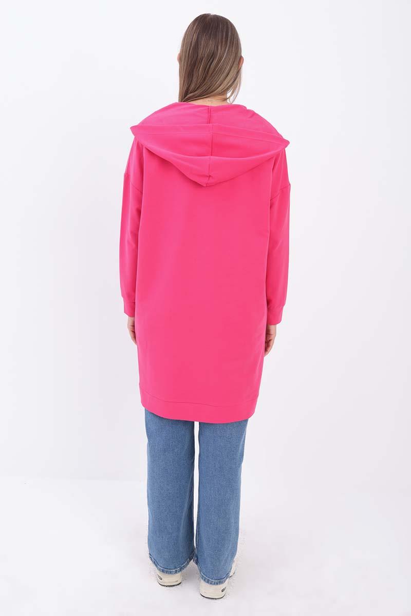 Hooded Zipper Front Sweat Cardigan