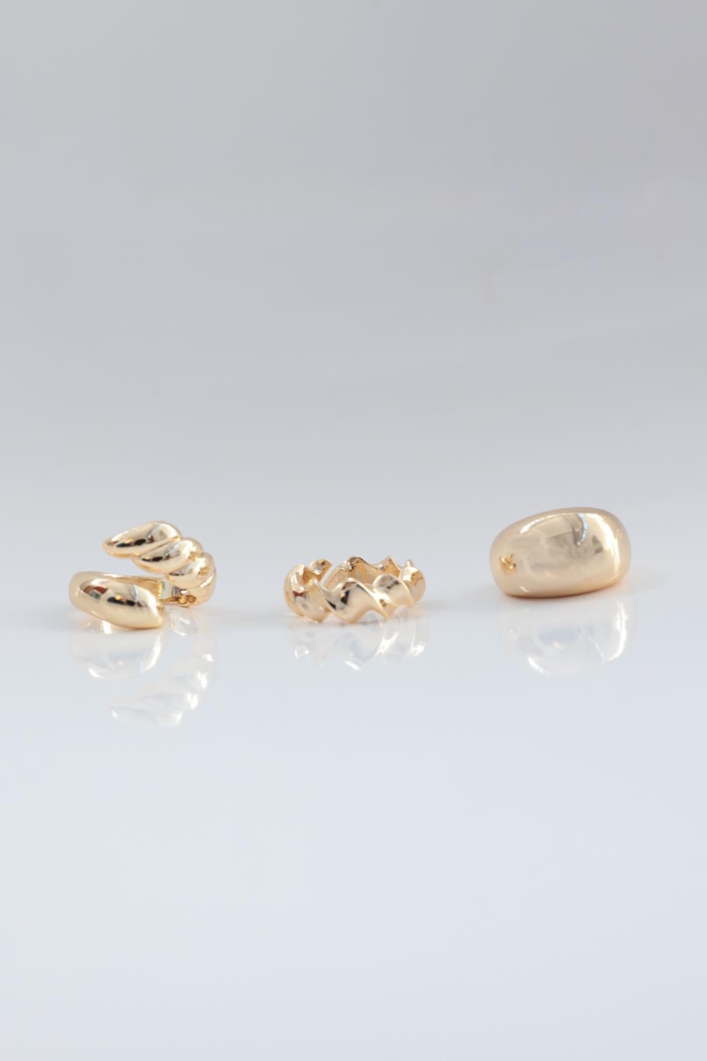 Gold-3'Lü Yüzük Seti