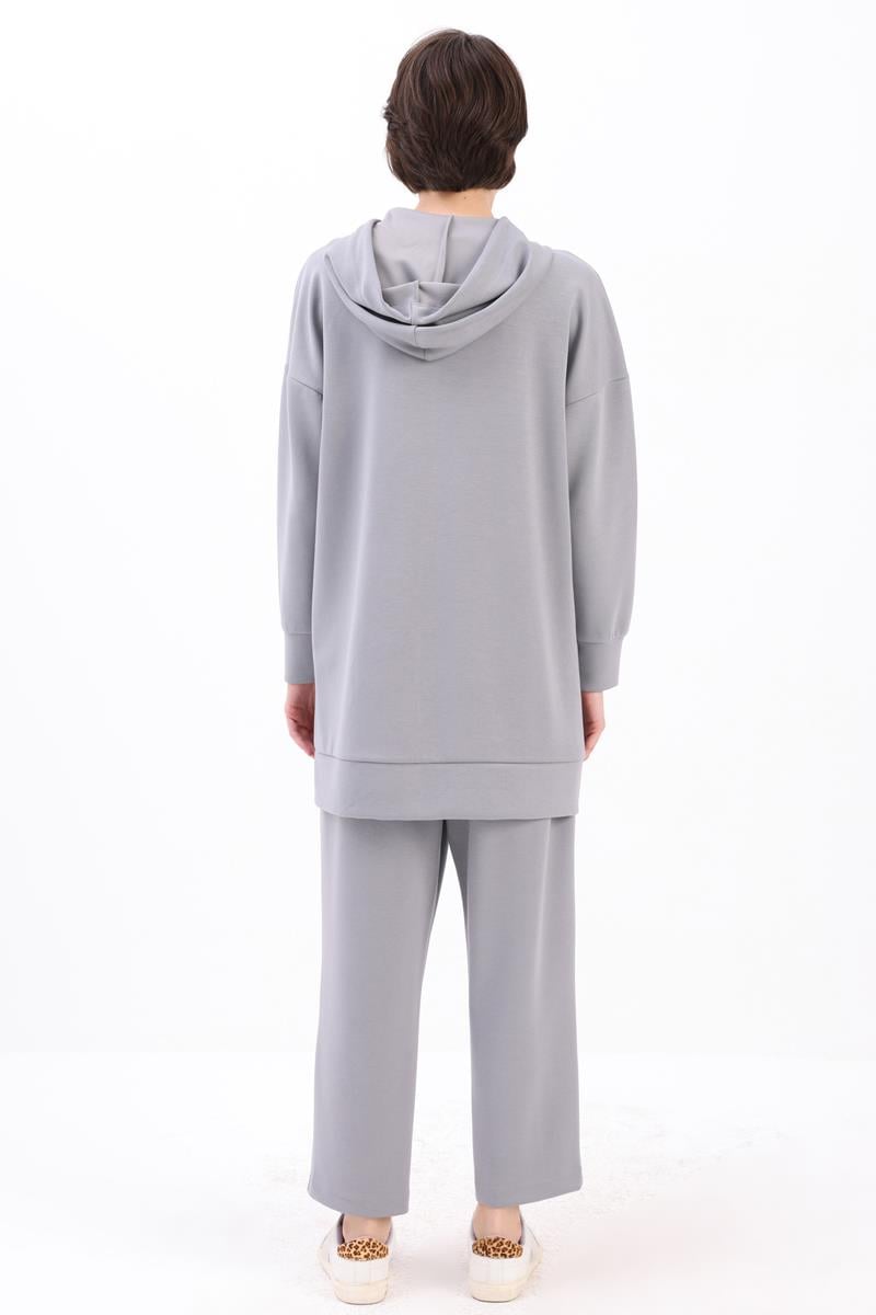 Hooded Kangaroo Pocket Tracksuit Set