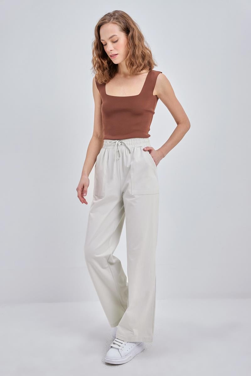 Pamuklu Cepli Eşofman Altı