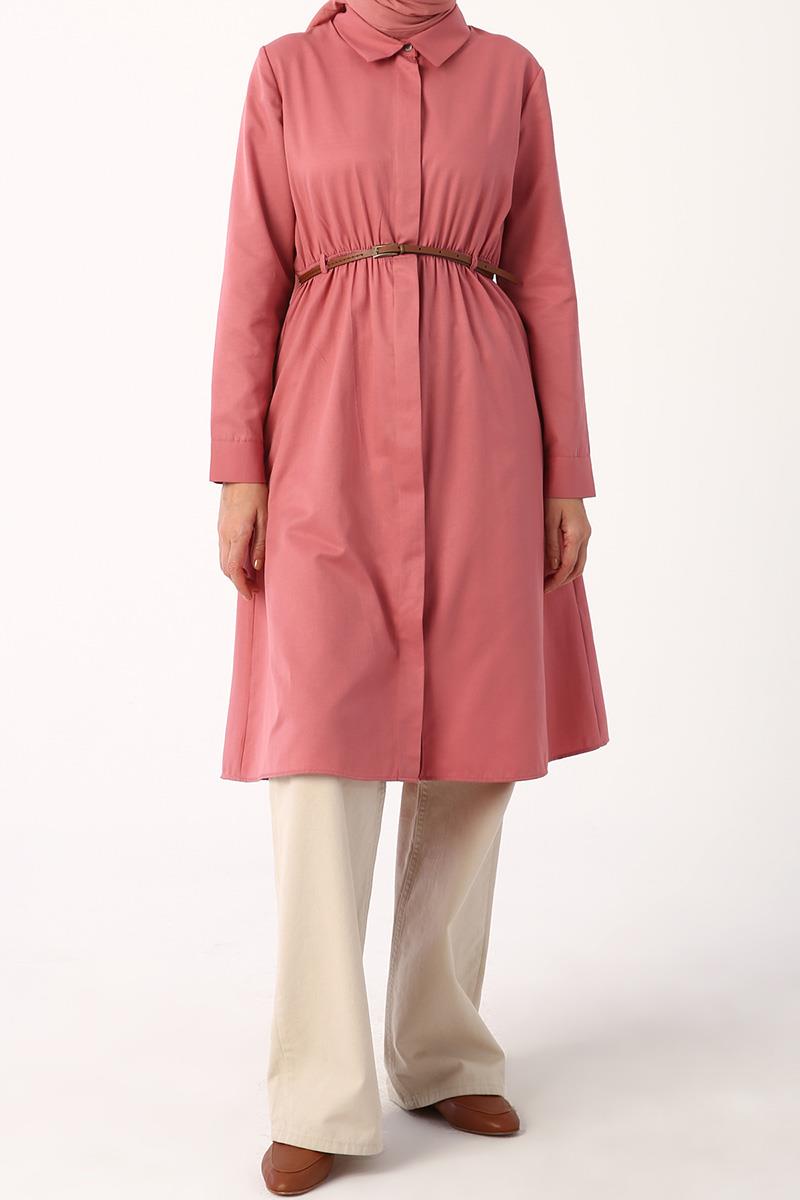 Long Shirt Tunic With Belt