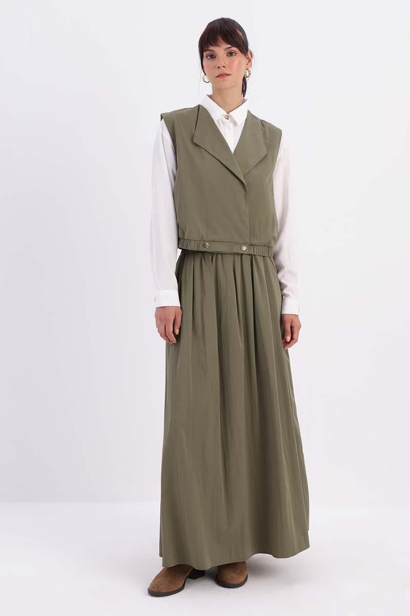 Haki-Yelekli Etekli Takım