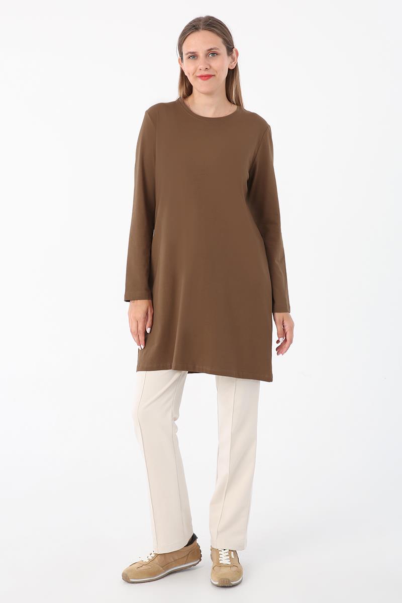 Basic Pamuklu Süprem Sweat Tunik