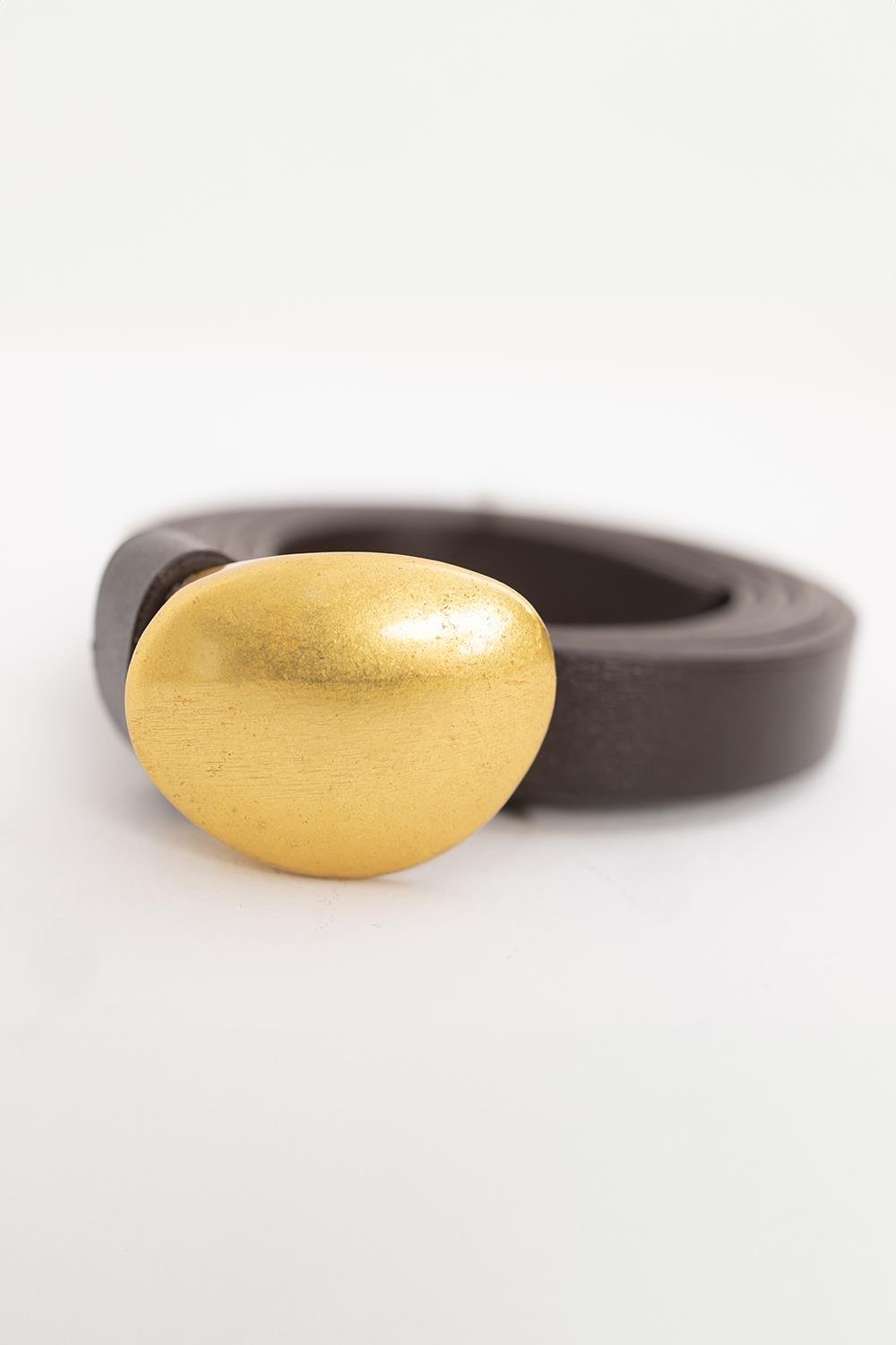 Kahve-Gold Tokalı Kemer