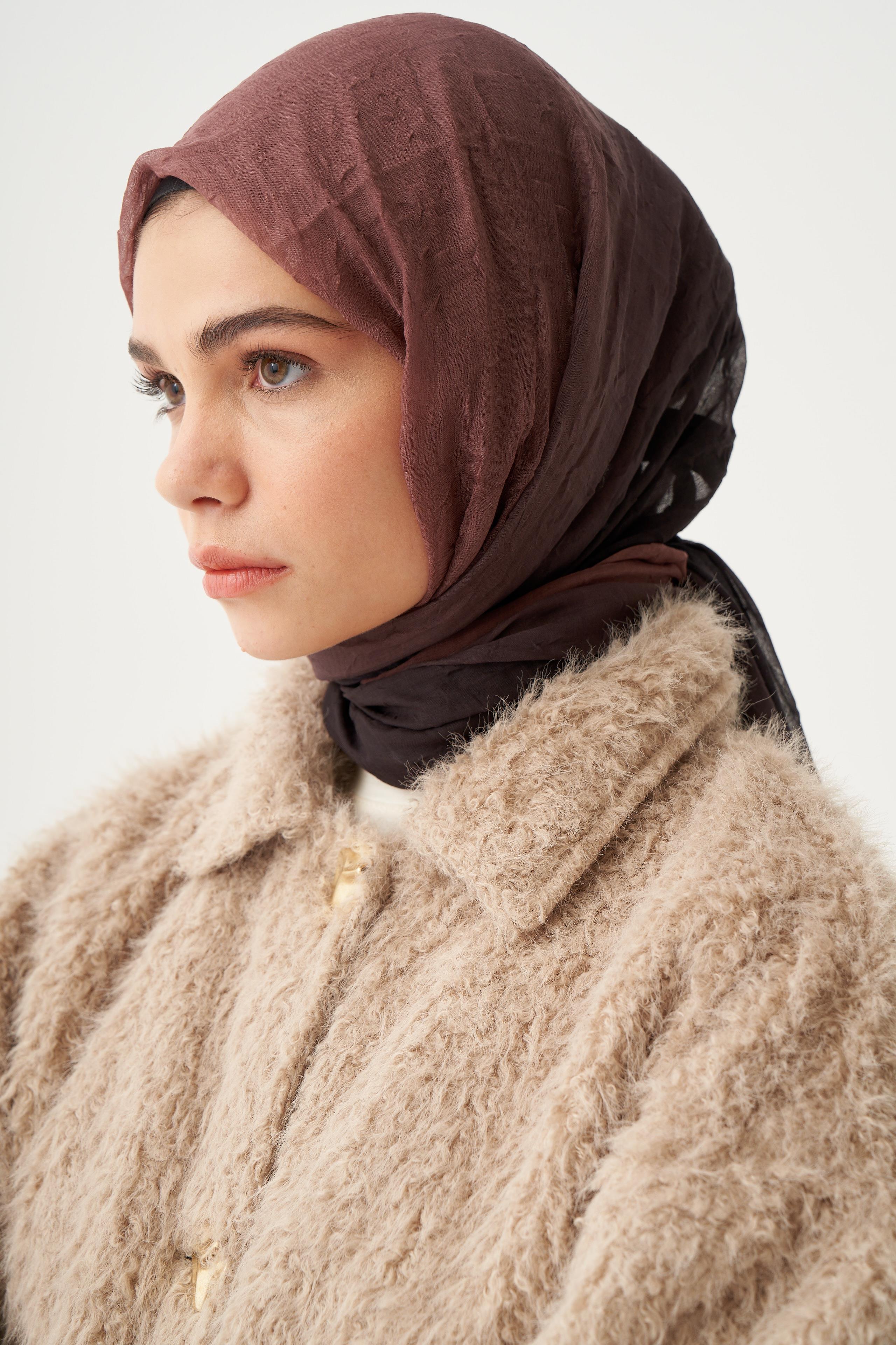 Kahve-Siyah-Degrade Geçişli Şal