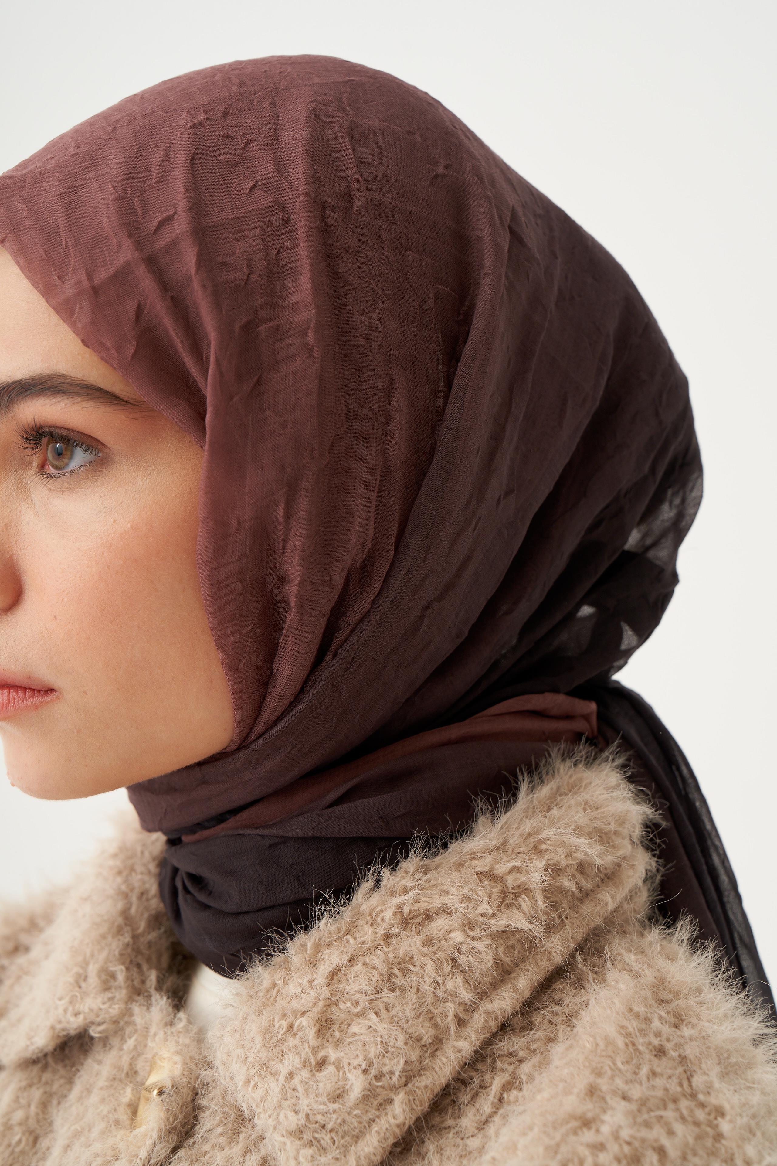 Kahve-Siyah-Degrade Geçişli Şal