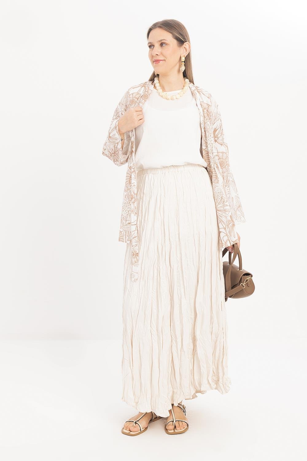 Kemik-Lastikli Basic Etek