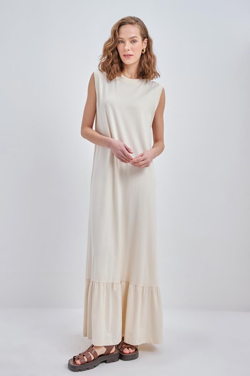 Cotton Ruffled Sleeveless Underwear Dress
