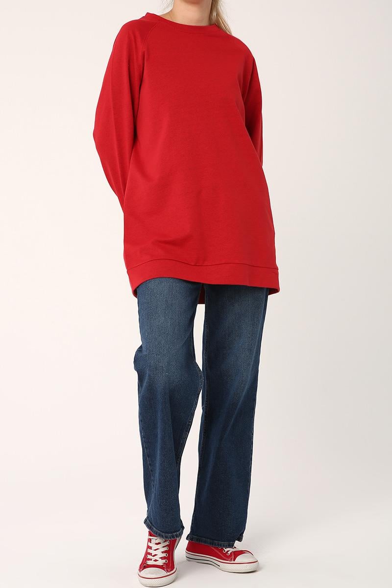 Reglan Kol Basic Sweat Tunik