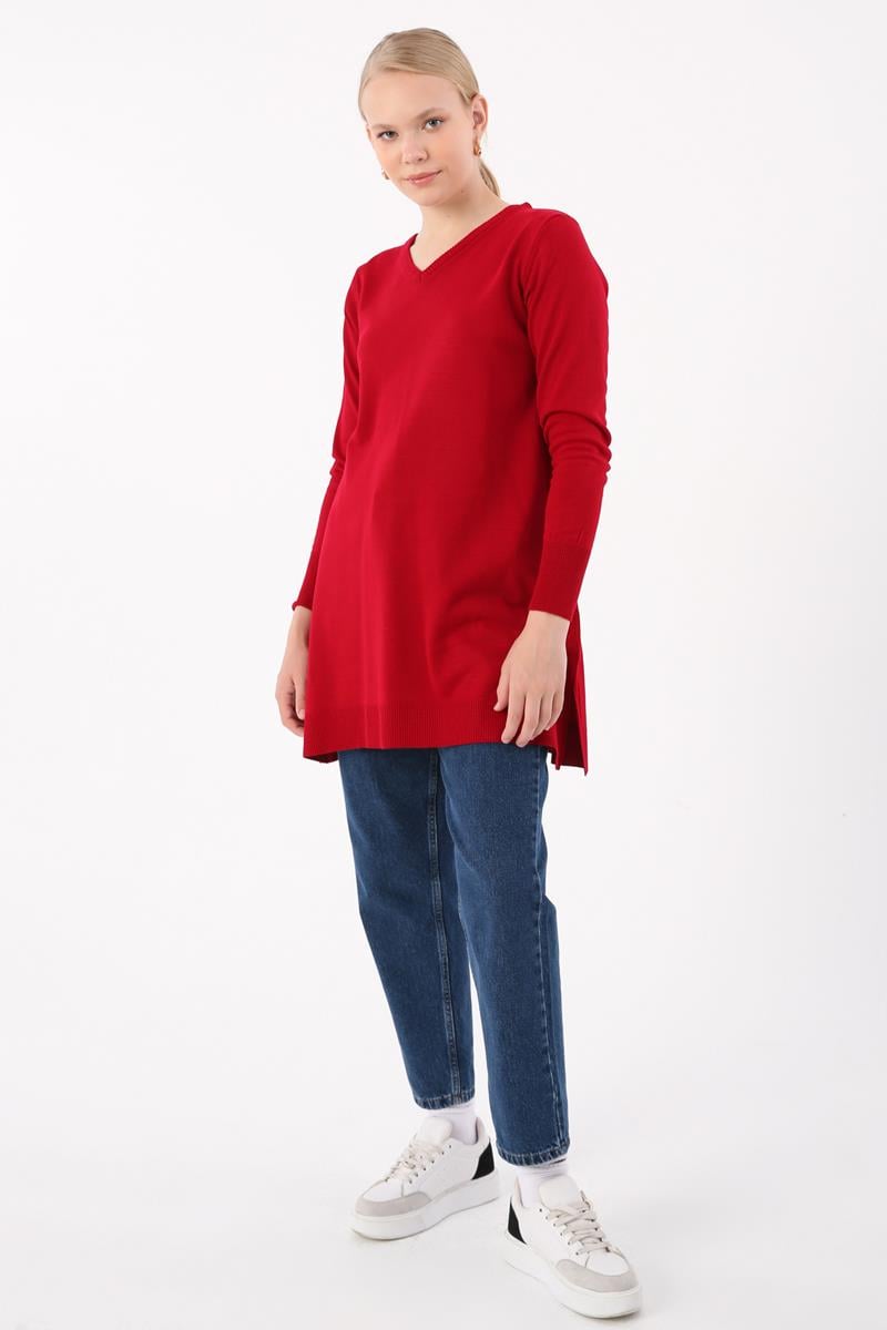 V Neck Knitwear Tunic