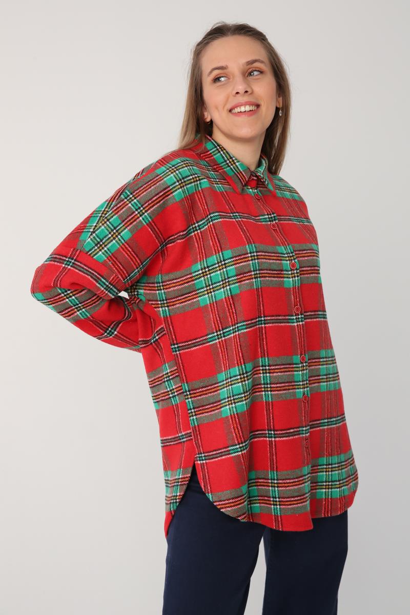 Oversize Oduncu Gömlek Tunik