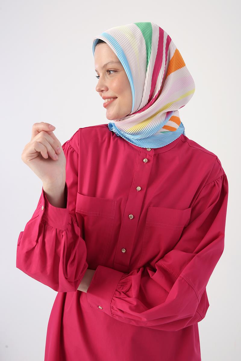 Oversize Big Pocket Skirt Oval Cut Long Tunic