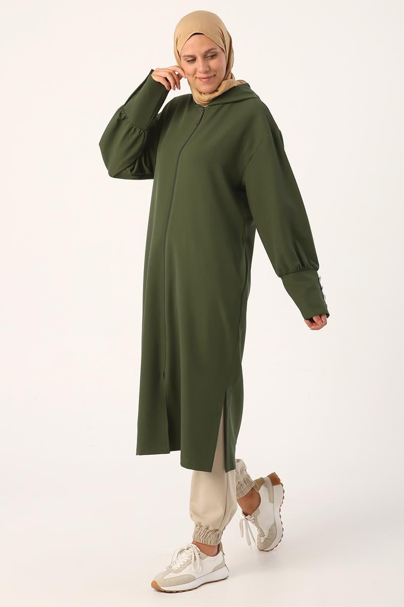 Hooded Zippered Comfort Cardigan