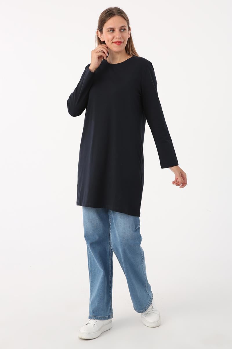 Basic Pamuklu Süprem Sweat Tunik