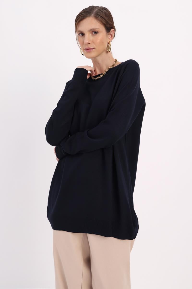 Basic Reglan Bisiklet Yaka Kazak