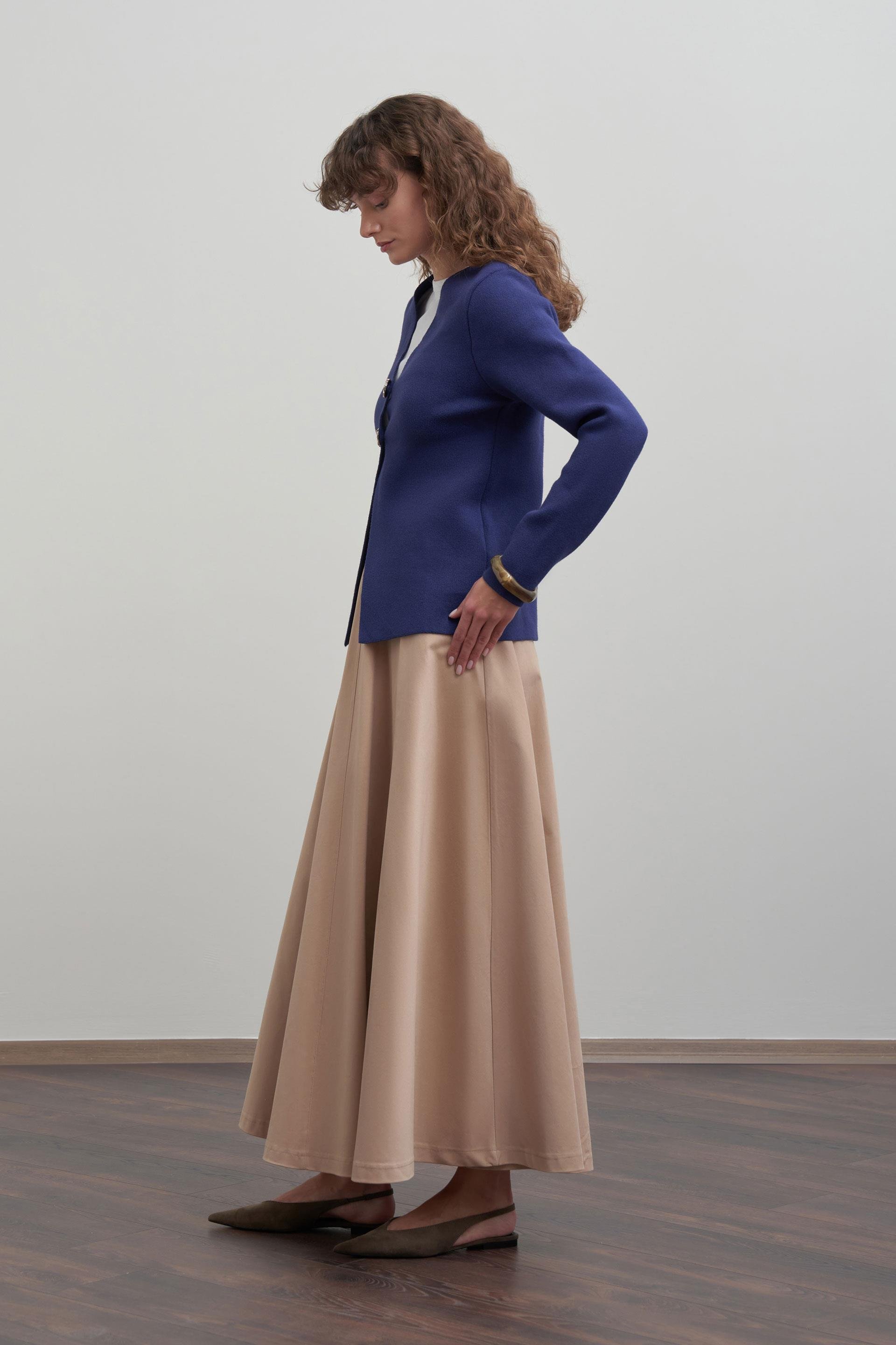 Lacivert-Şal Yaka Triko Hırka