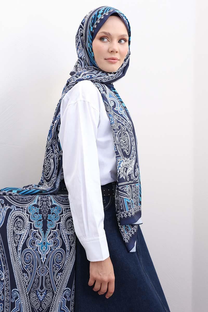 Desenli Pamuk Viskon Şal