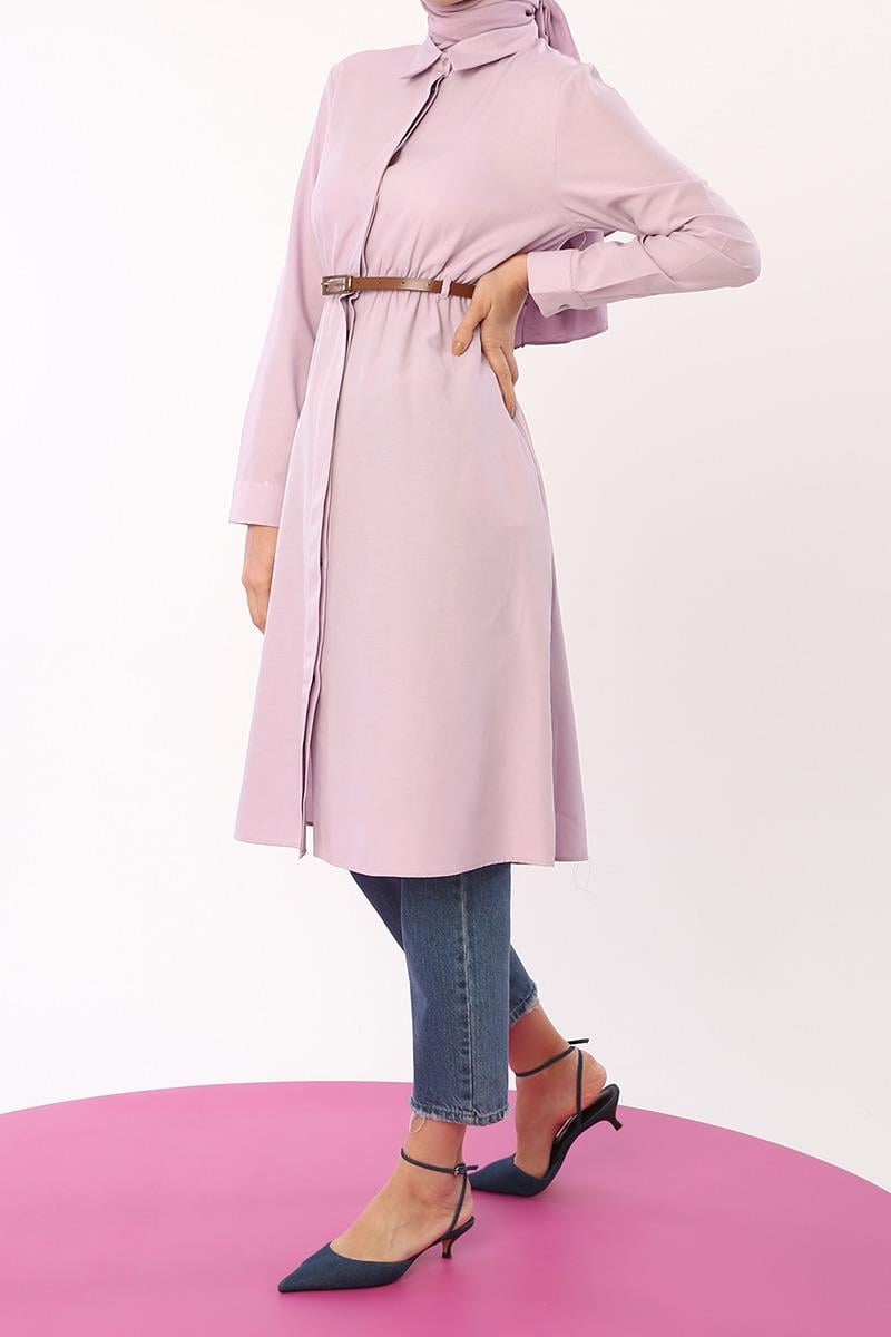 Long Shirt Tunic With Belt