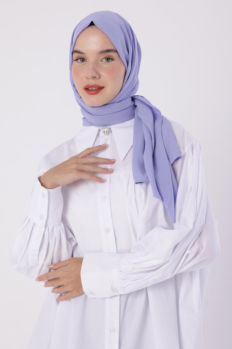 Lila-Medine İpeği Şal