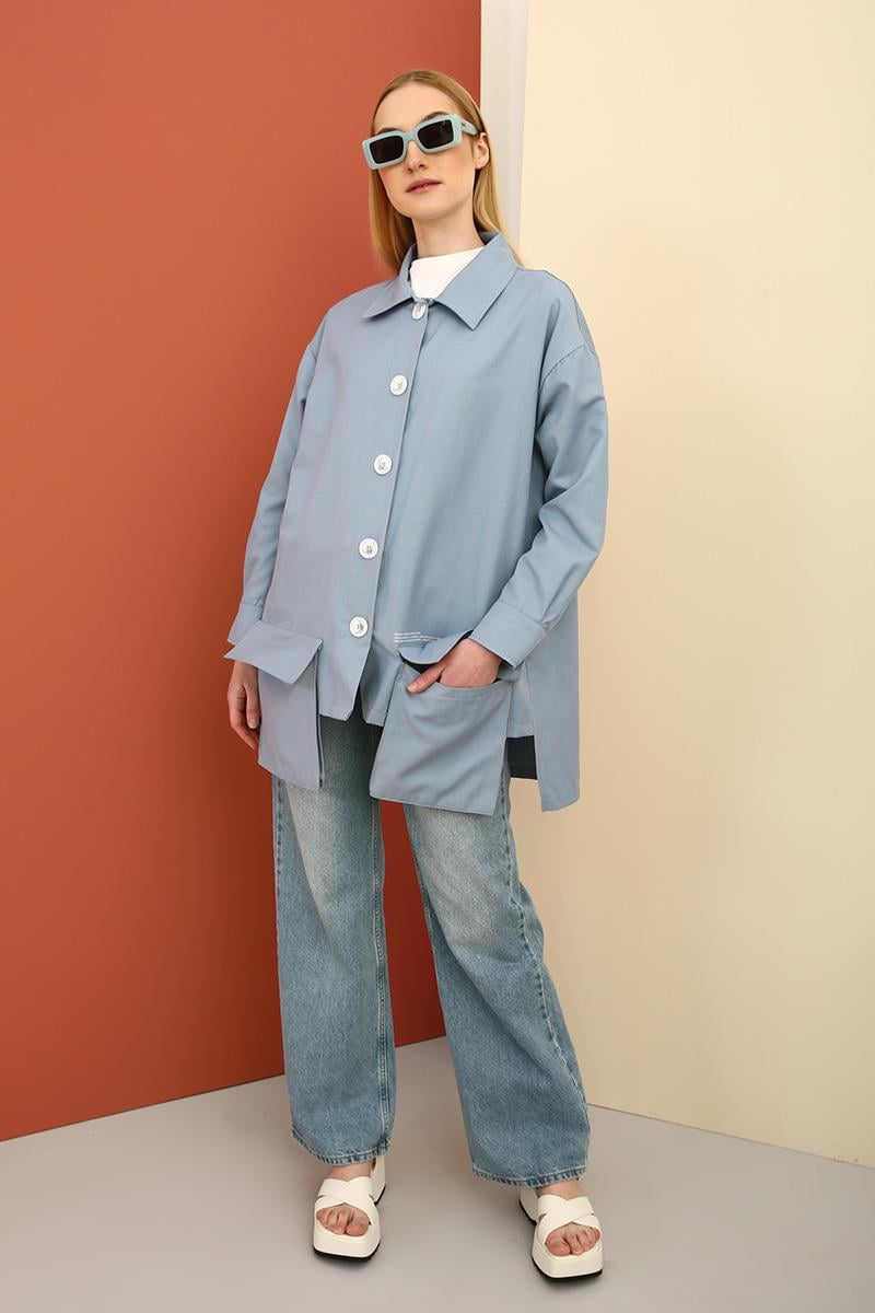 Asymmetric Pocket Detail Jacket 