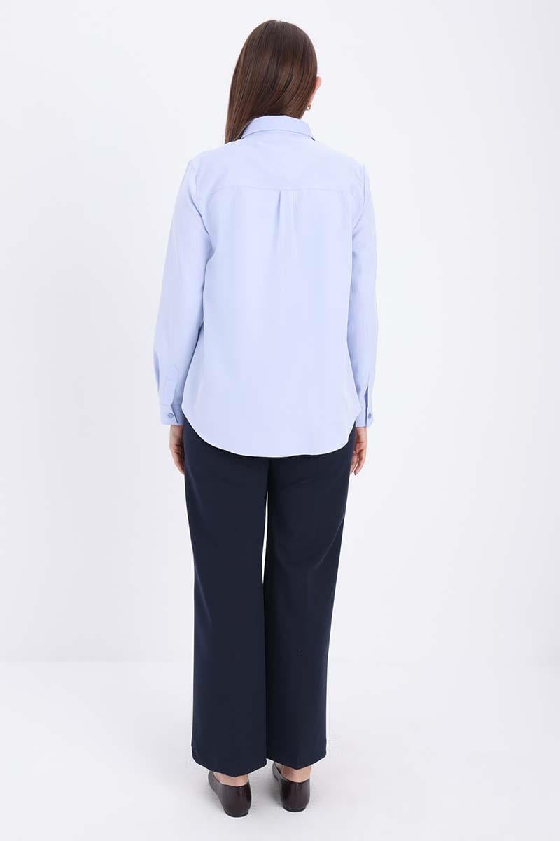 Cotton Shirt With Hidden Pat