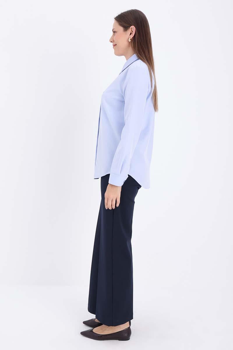 Cotton Shirt With Hidden Pat