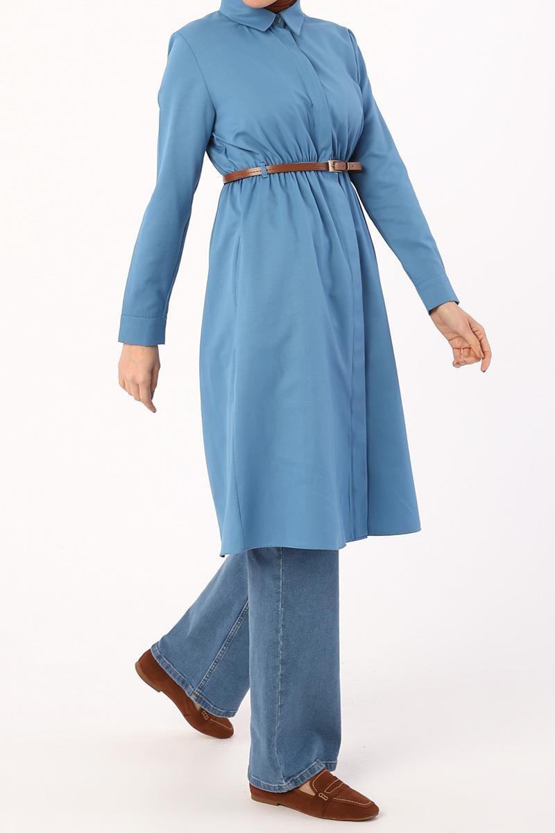 Long Shirt Tunic With Belt