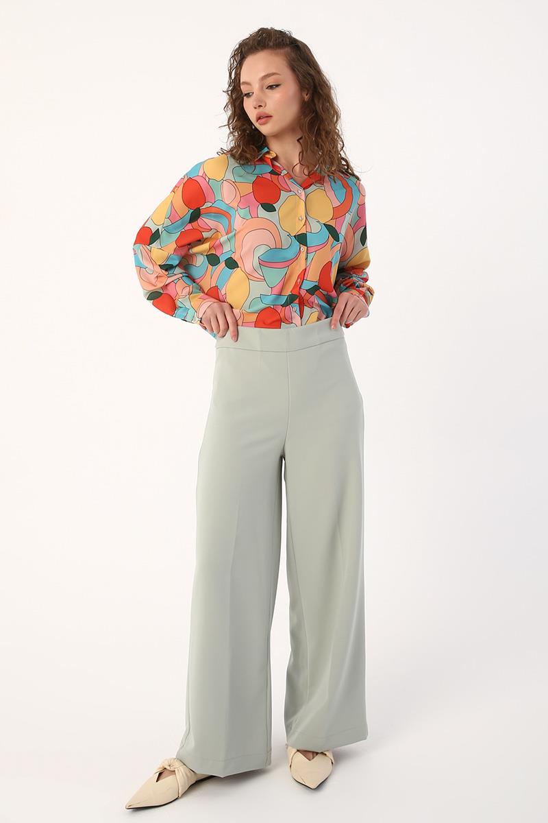 Zippered Wide Leg Pants