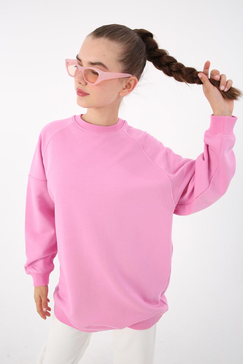 3 İplik Oversize Basic Sweatshirt