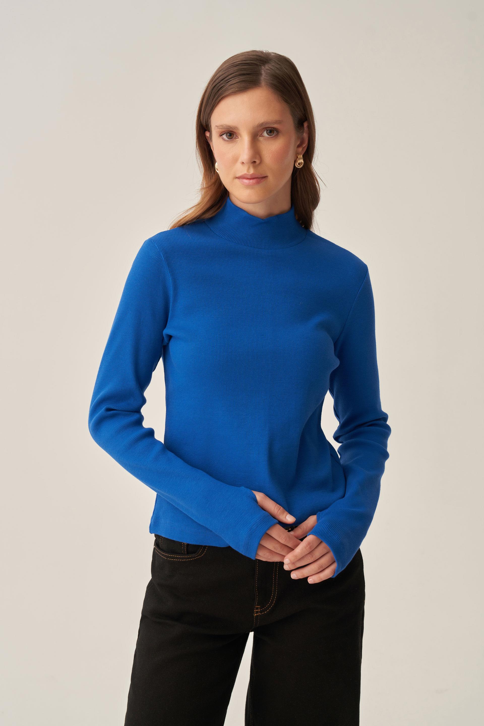 Saks-Parmaklıklı Balıkçı Yaka Body