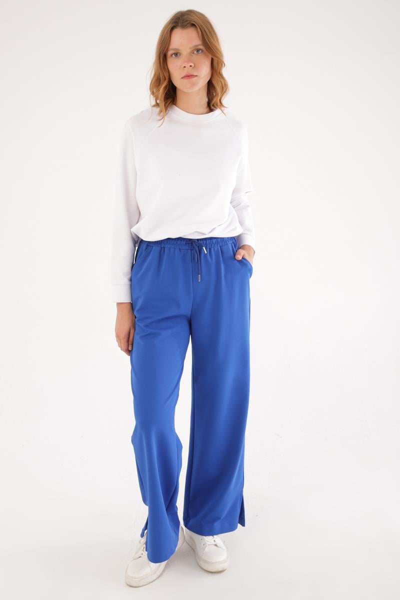 Saks01-Paçası Yırtmaçlı Eşofman Altı