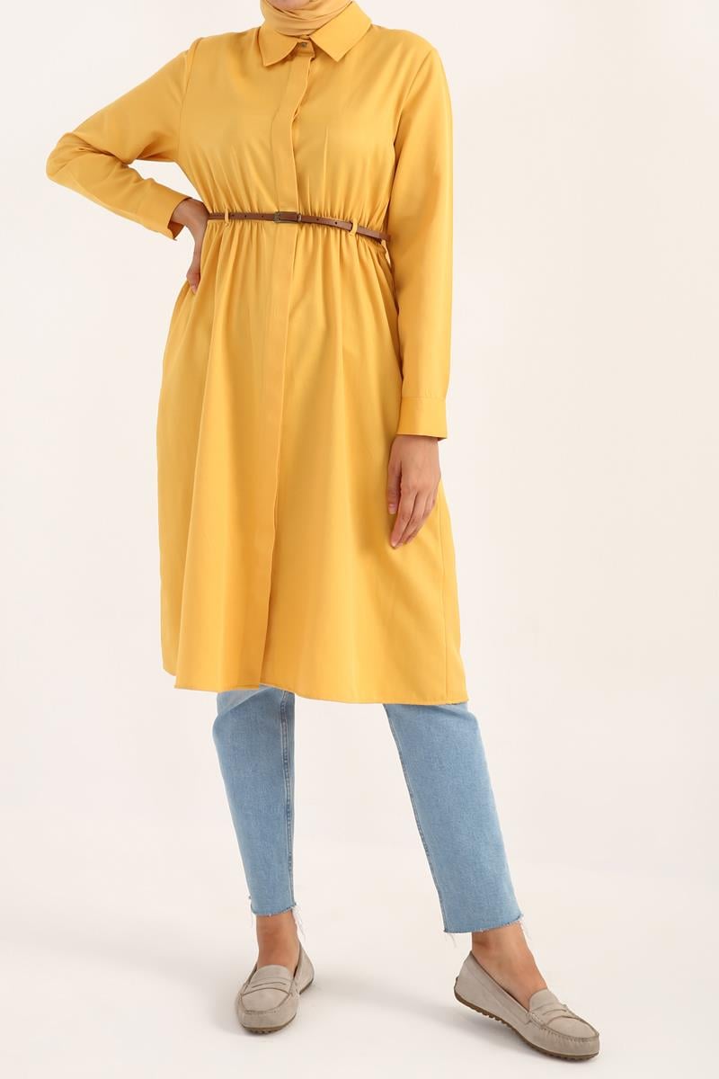 Long Shirt Tunic With Belt