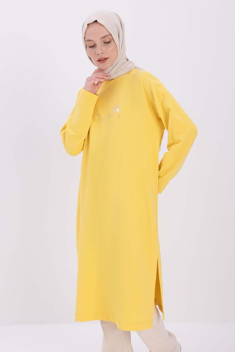 Cotton Side Slits Foil Printed Tunic
