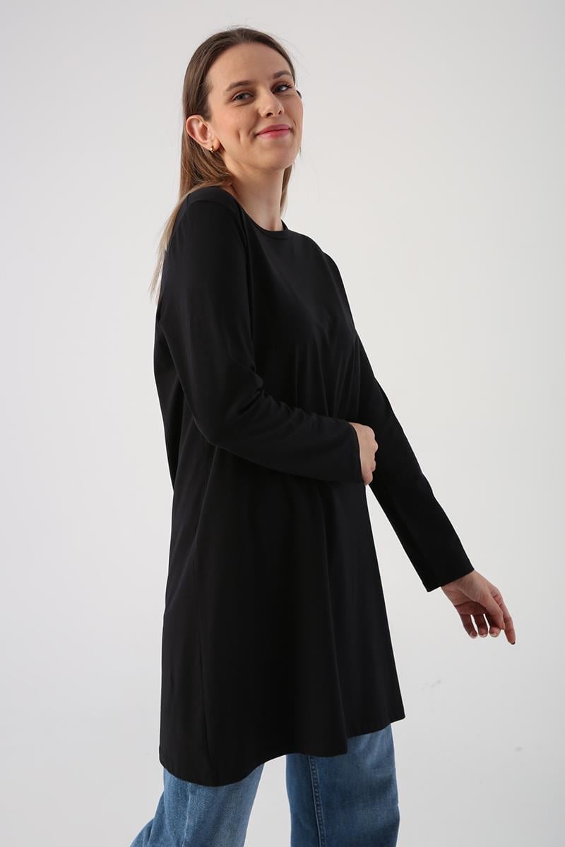 Basic Pamuklu Süprem Sweat Tunik