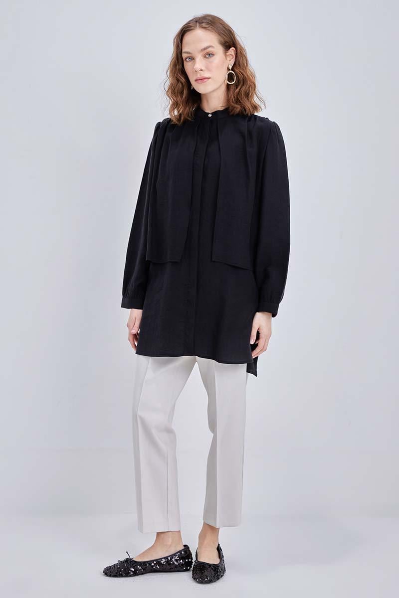 Draped Shirt Tunic