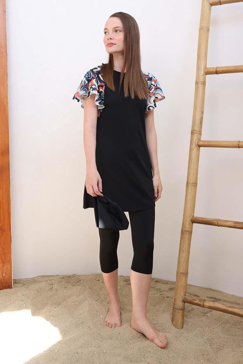 Four Piece Short Sleeve Hijab Swimsuit