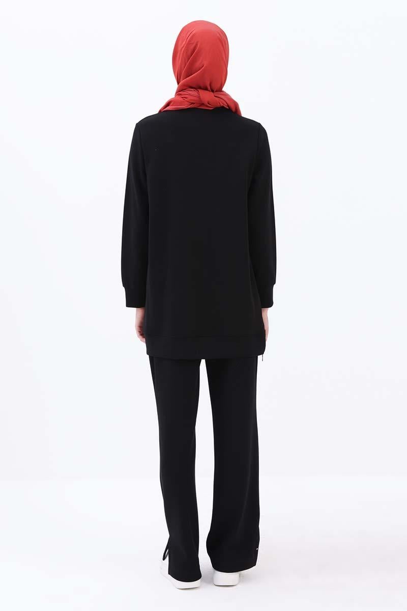 Garnili Piliseli Fermuarlı Tunik