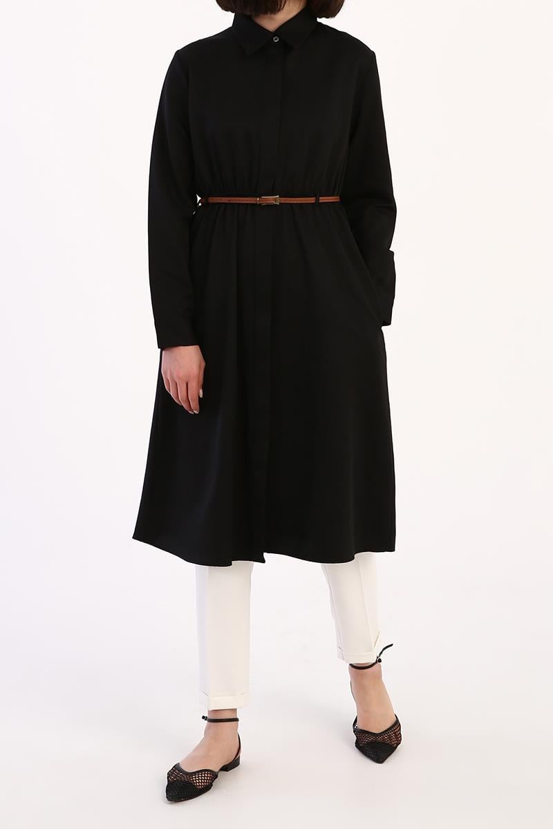 Long Shirt Tunic With Belt