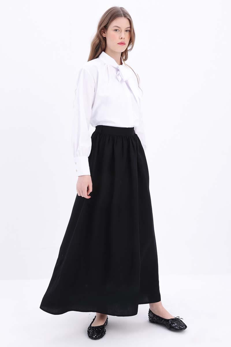 Linen Flared Skirt